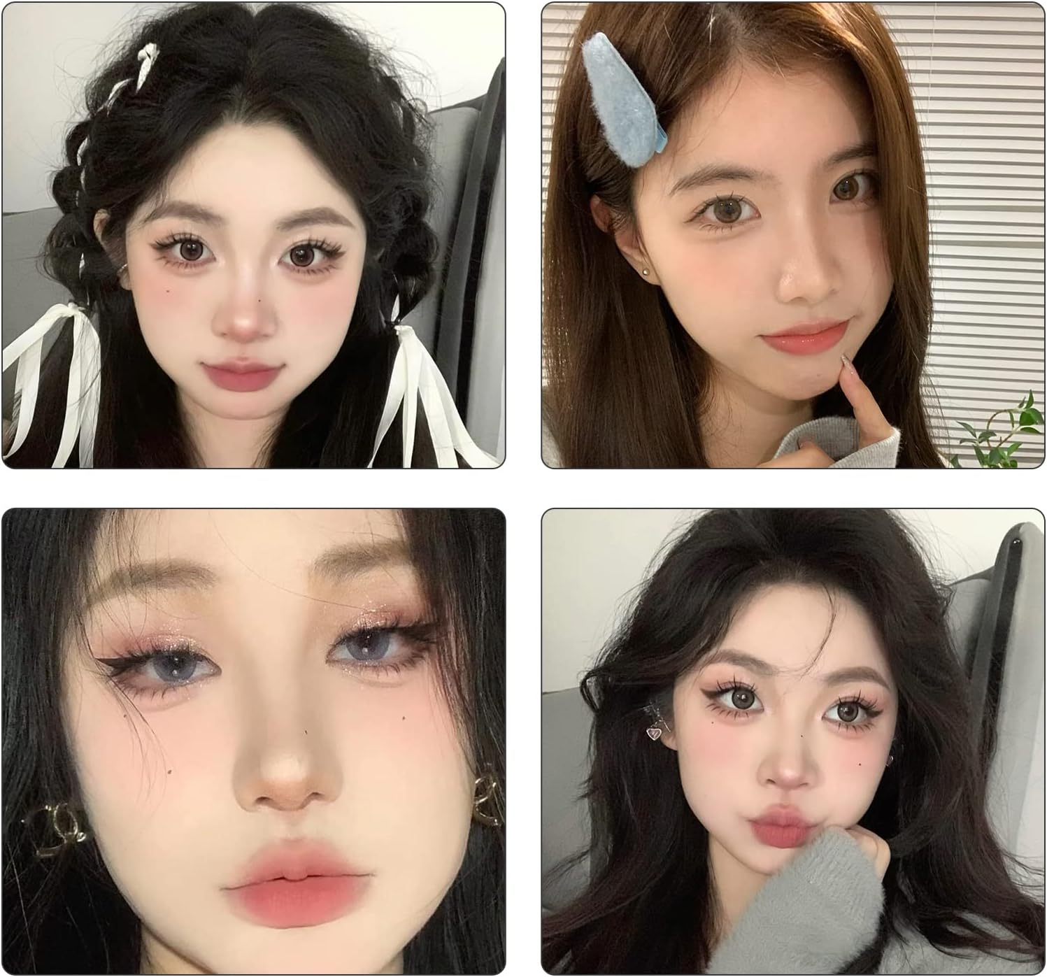 Partial False Eyelashes, Natural Lower Eyelashes, Ultra Thin, V-Shaped Lower False Eyelashes, 0.2 - 0.3 inches (5 - 6 - 7 mm), Beginners, Thin Makeup, Everyday Use, Partial False Eyelashes,