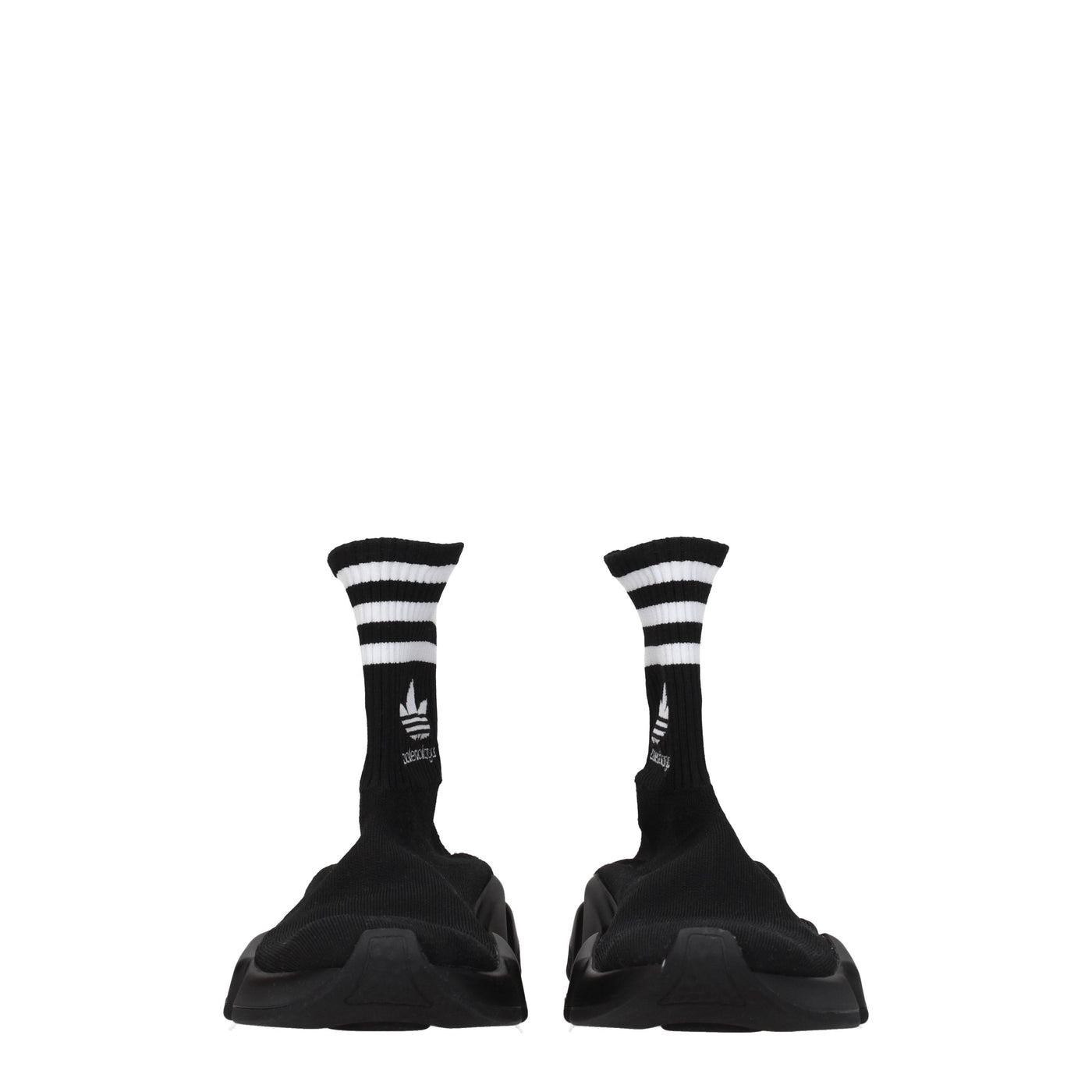 Balenciaga バレンシアガスニーカーアディダススピードウーマンファブリックブラック/ホワイト - Image 3