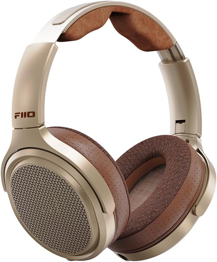 FIIO JT7 Gold FIO-JT7-G Headphones Open Type, Flat Drive Type (Gold)