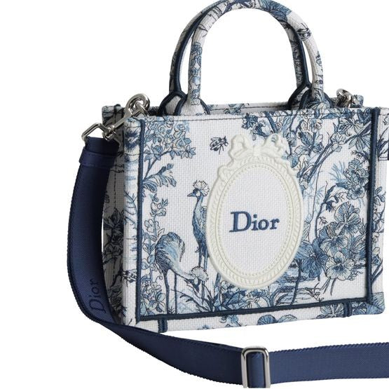 Mini Dior Book Tote with Strap - Image 3