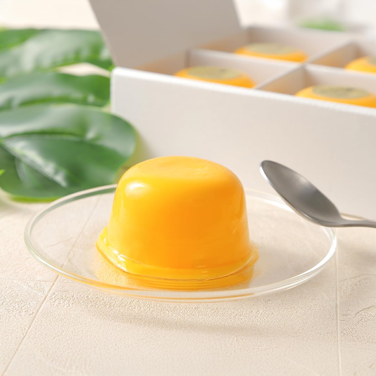 Exclusively Japanese Premium Mango Pudding | 1 Box 6 Pieces (115g x 6 pieces) | [Committed by the Established Yōkan Shop] | High-End Mango Gift Pudding High-End Pudding Gift Pudding Set High-End