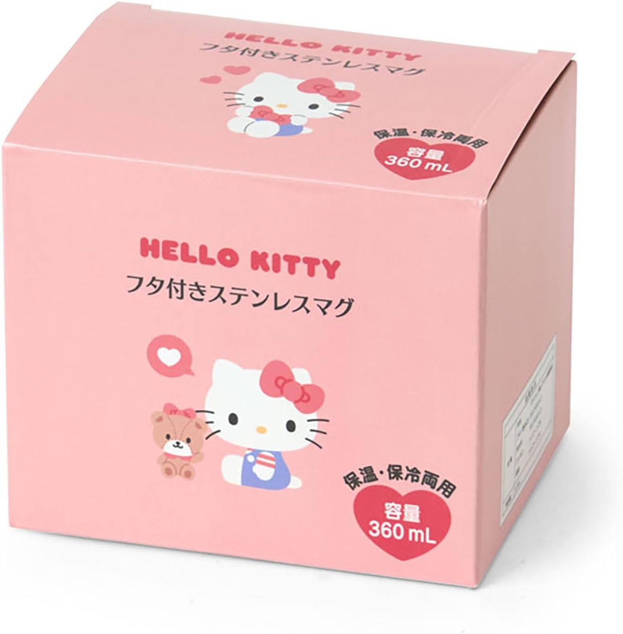 Sanrio 296937 Stainless Steel Mug with Lid, Hello Kitty Body: Stainless Steel Copper (Acrylic Resin Coating), Lid (Drinking Mouth) Handle: Polypropylene, Gasket/Bottom: Silicone Rubber, Heat Retention