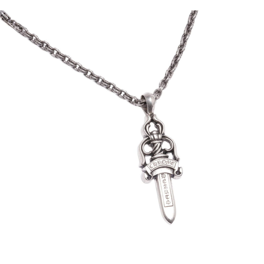 CHROME HEARTS 'BIG DAGGER STAR OF DAVID' PAPER CHAIN NECKLACE