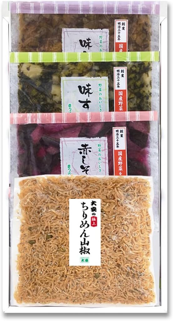 Daian Chiremen Sansho and Kyoto Pickles Assortment AT-B Kyoto Daian Pickles Gift