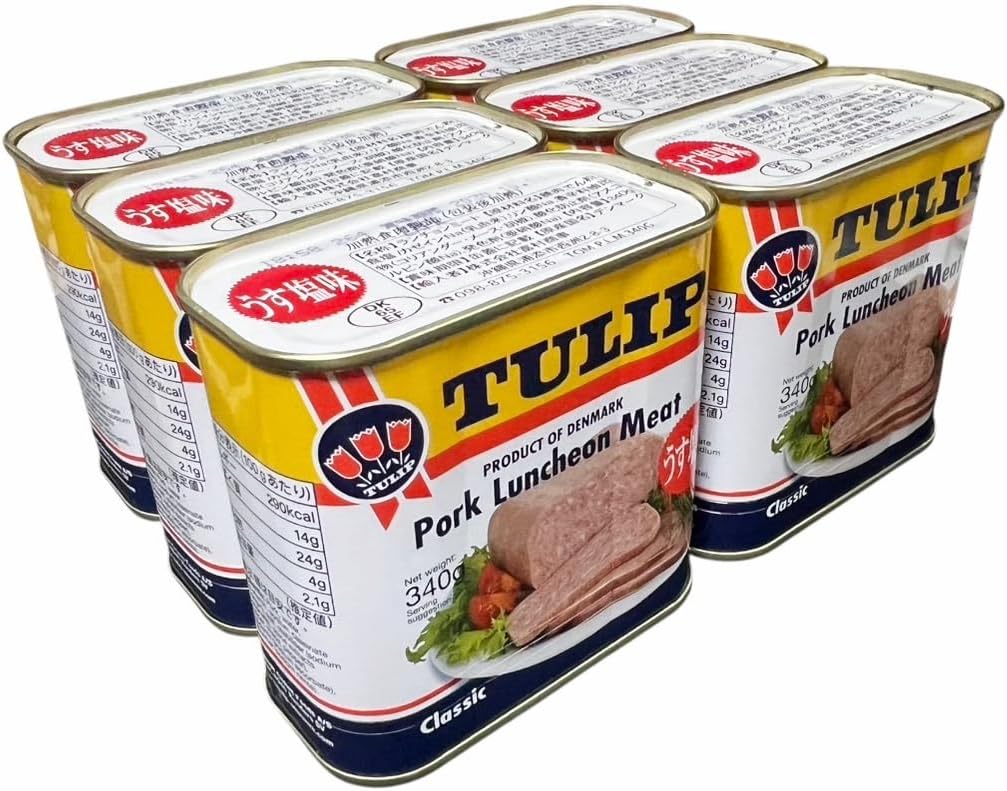 Tulip Tulip Porch Luncheon Meat (12.6 oz (340 g) x 6 Cans Preserved Food Reserve