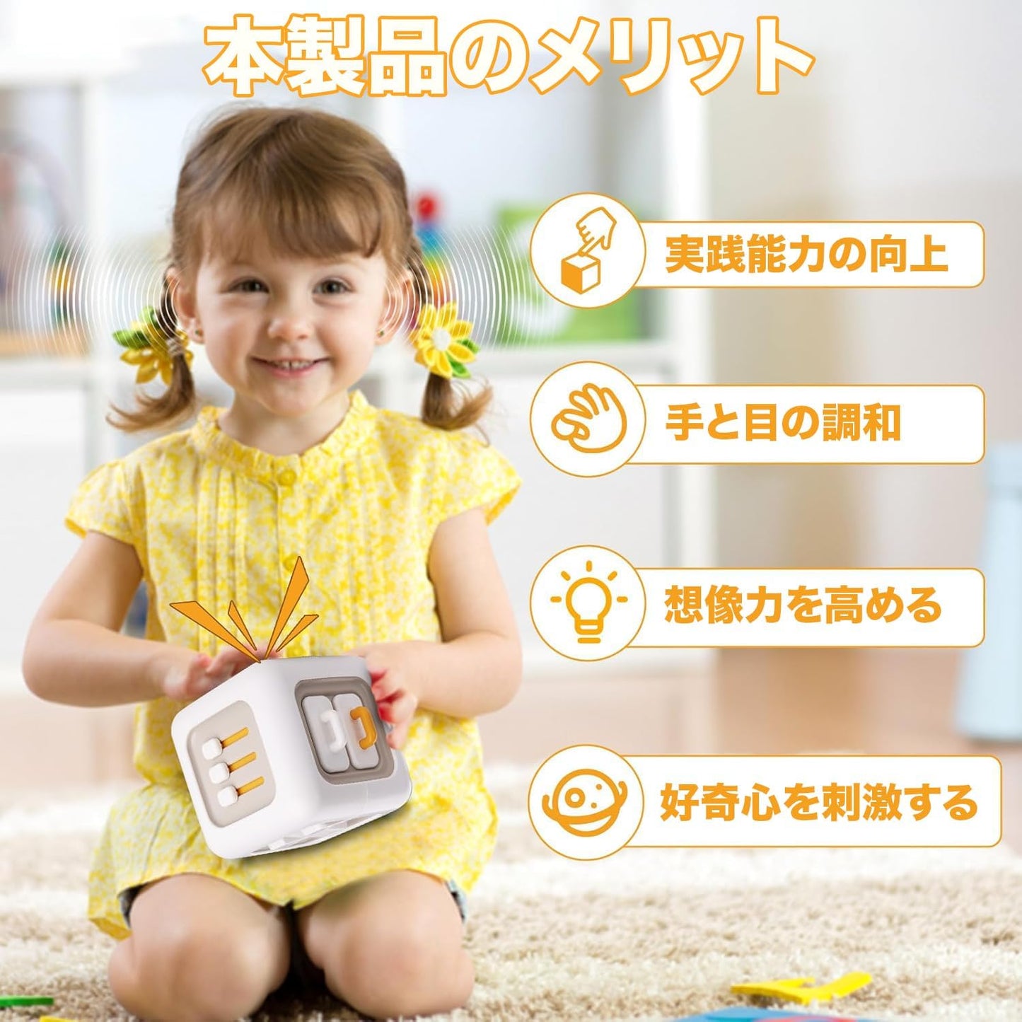 Montessori Toy Baby Toy Educational Toy 0 Years 1 Year 2 Years 3 Years Children's Toy Learning Resources 1/2/3 Years Birthday Gift Boy/Girl Gift (White)