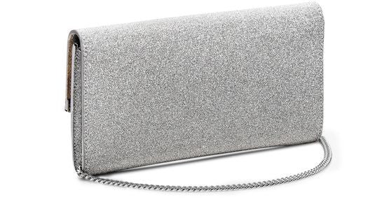 JIMMY CHOO Emmie シルバーグリッター レザー ソワレクラッチ - Image 3