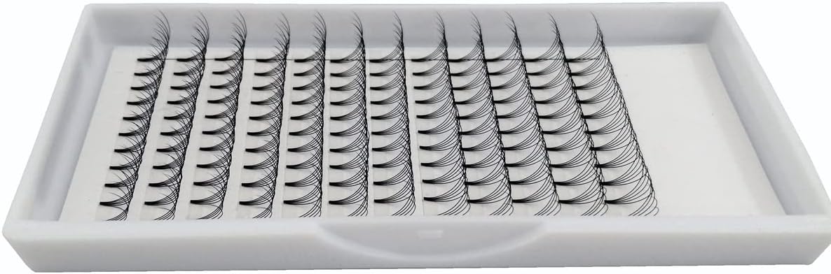 Eyelash Extensions, 3 Boxes, 5D Volume Eyelashes, C D Curl, Thickness 0.02 inches (0.07 mm), 0.04 inches (0.10 mm), 12 Rows, 5 Bundles, Matsueku False Eyelashes, Natural, Popular, 3 Trays Short Stem