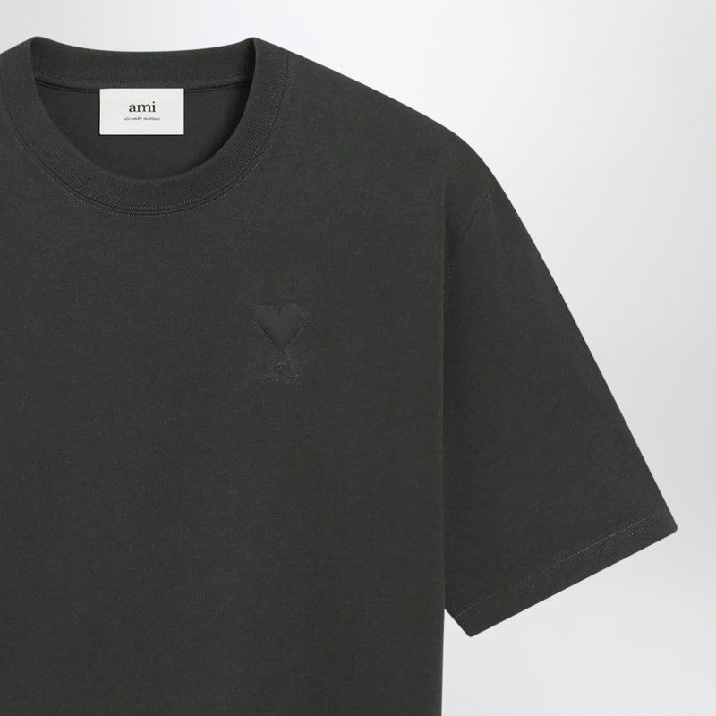 Ami Ami Paris Anthracite Grey Ami De Coeur Tシャツ - Image 3