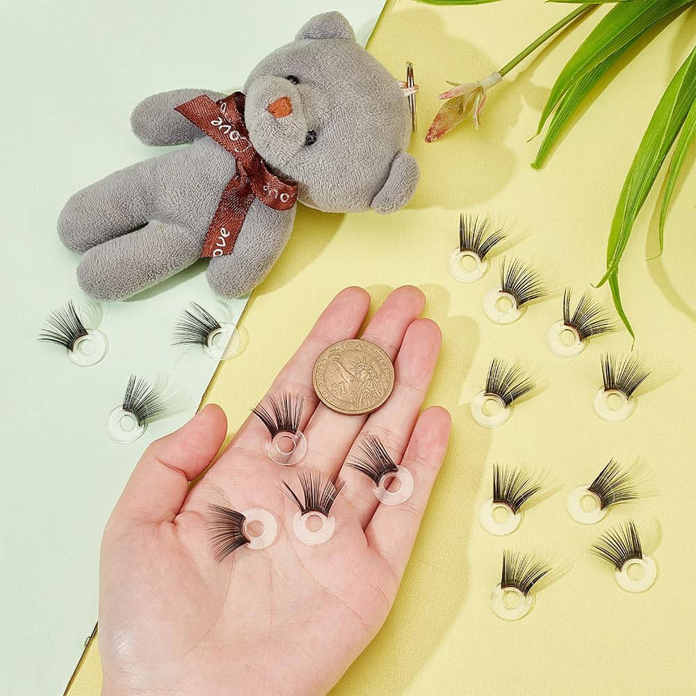 PH PandaHall Doll Washers, 20 Pieces, Stuffed Eyelashes, False Eyelashes, For Doll Eyelashes, DIY Doll Making, DIY, Sewing, Crafting Parts, Handmade Parts, Materials, Hole Diameter 0.2 inches (5.5 mm)
