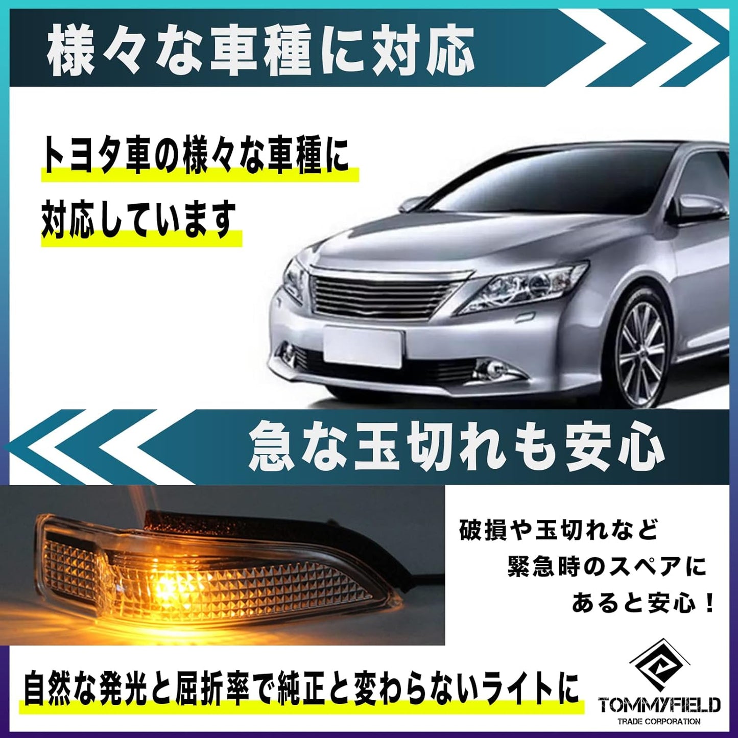 TOMMYFIELD Turn Signal Lamp Toyota Camry Corolla RAV4 Prius Left