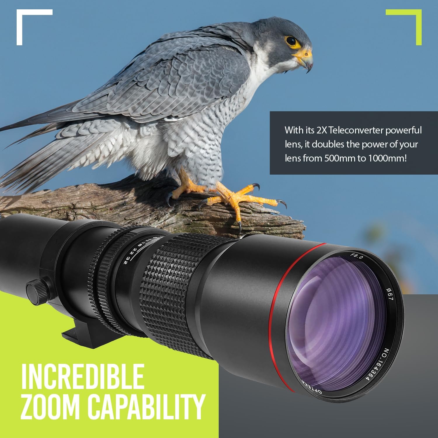 Canon EOS R Series Telephoto Lens - 500mm/1000mm f/8 Manual, High Output
