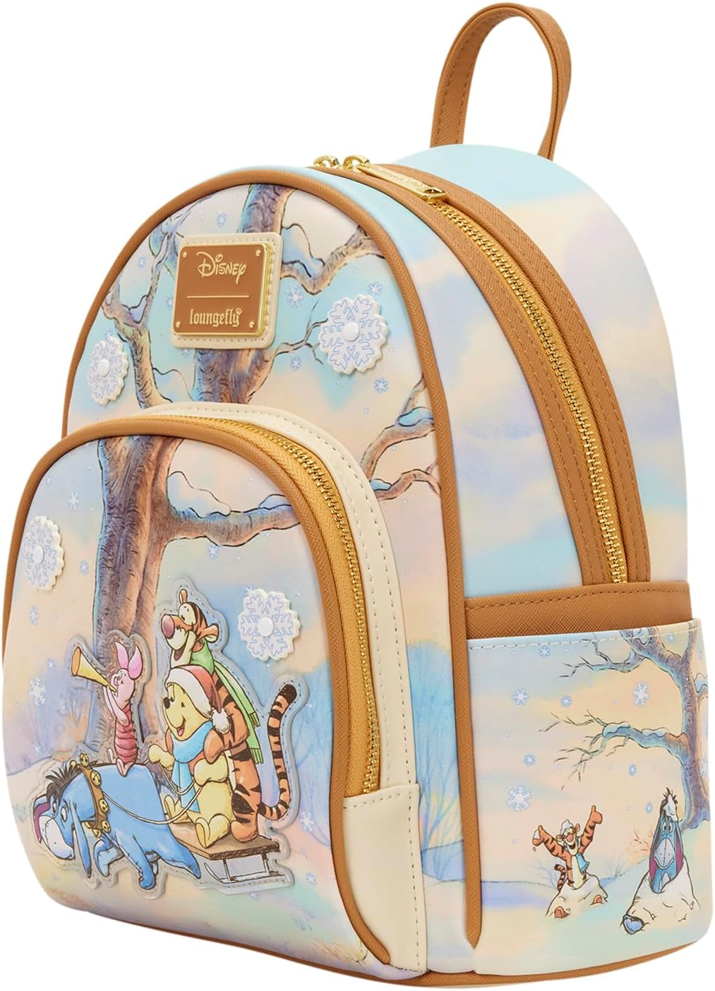 Loungefly - Disney - Winnie The Pooh - Winter Sledding Scene - Mini Backpack - Cute Bag to Collect - Gift Idea - Official Products