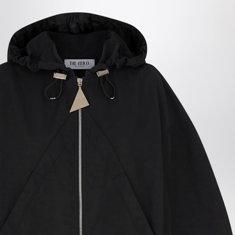 The Attico Black Hooded Bomberジャケット - Image 3