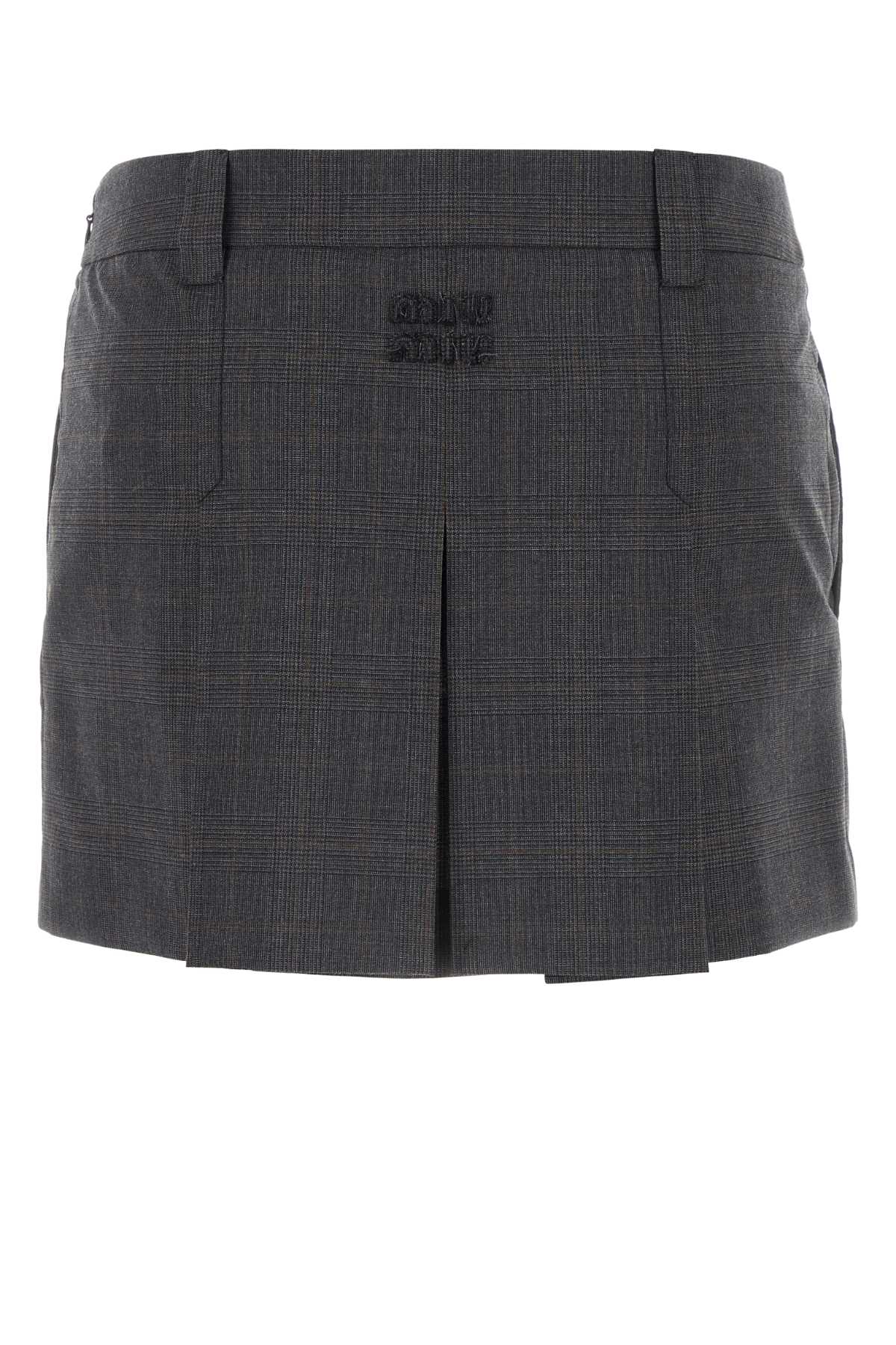 Miu Miu Miu Glencheck Mini Skirt - Image 3