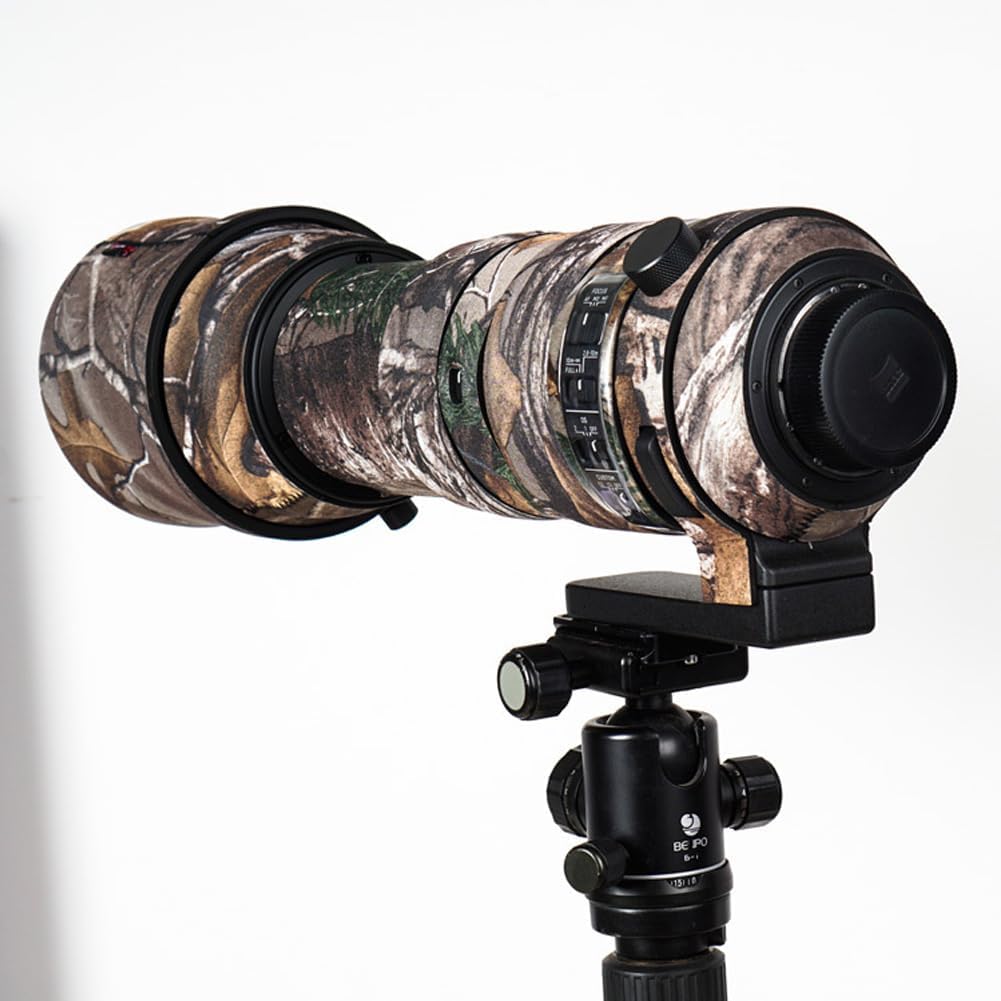 Amecke ジャングル迷彩 防水レンズコート SIGMA 150-600mm F5-6.3 DG DN OS Sports用 防雨レンズ保護カバー Version IV (⌀95cm)