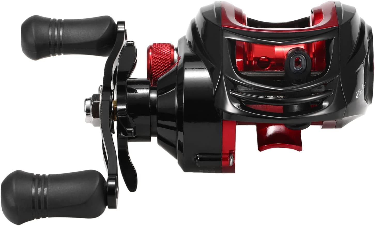 Baitcasting Reel 18+1BB Ball Bearing Baitcasting Fishing Reel High Speed 7.2:1 Gear Ratio Magnetic Brake System Bait Reel Red & Black Left/Right Angler