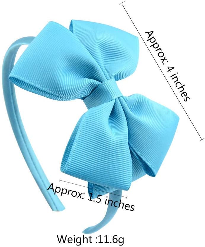 DRESHOW Girls Bow Headbands Glitter Headband for Childs Heart Star Headband for Toddlers Teens