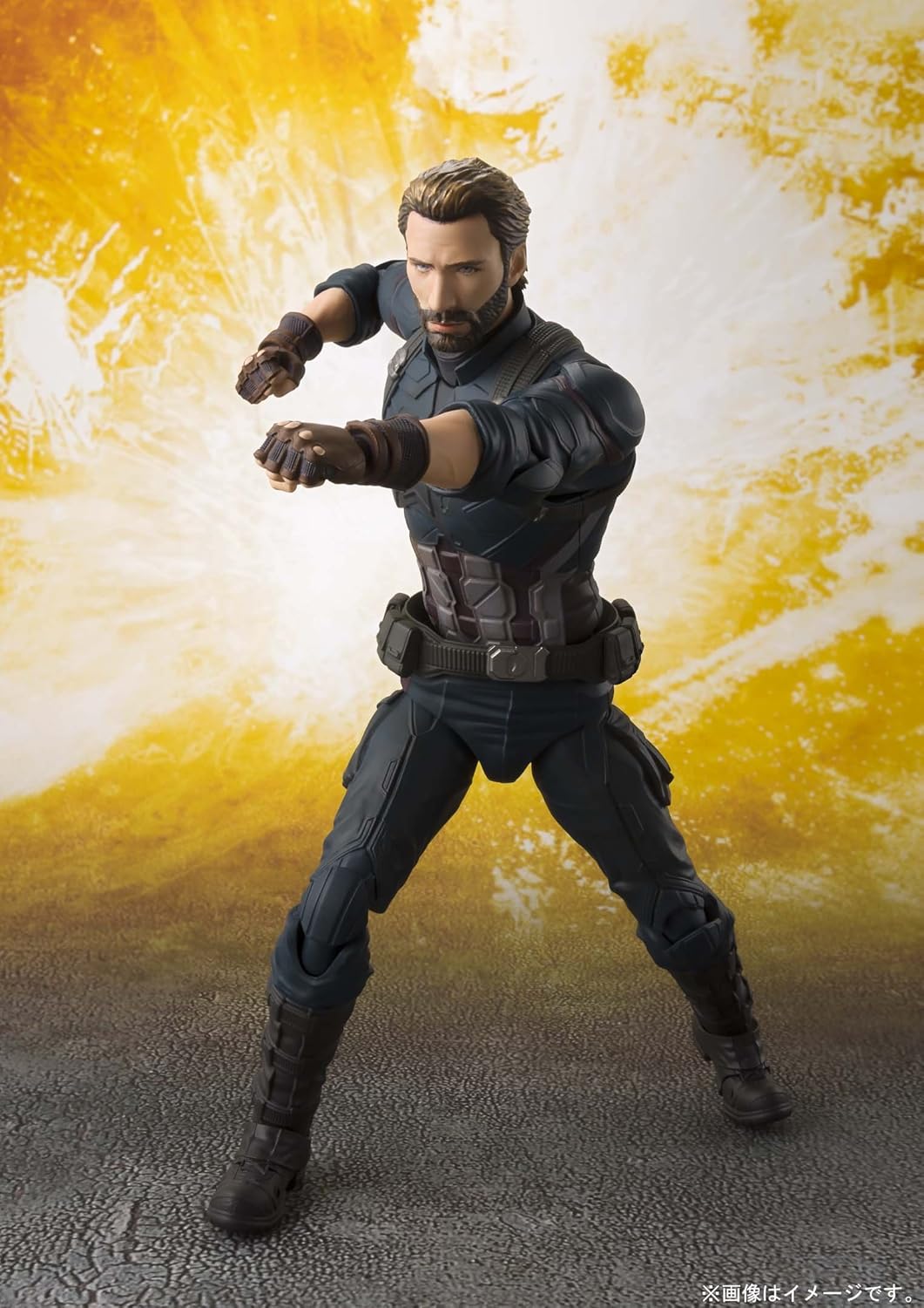 SH Figuarts Avengers: Captain America (Avengers: Infinity War), Approx. 6.1 inches (155 mm), ABS & PVC Pre-painted Complete Action Figure