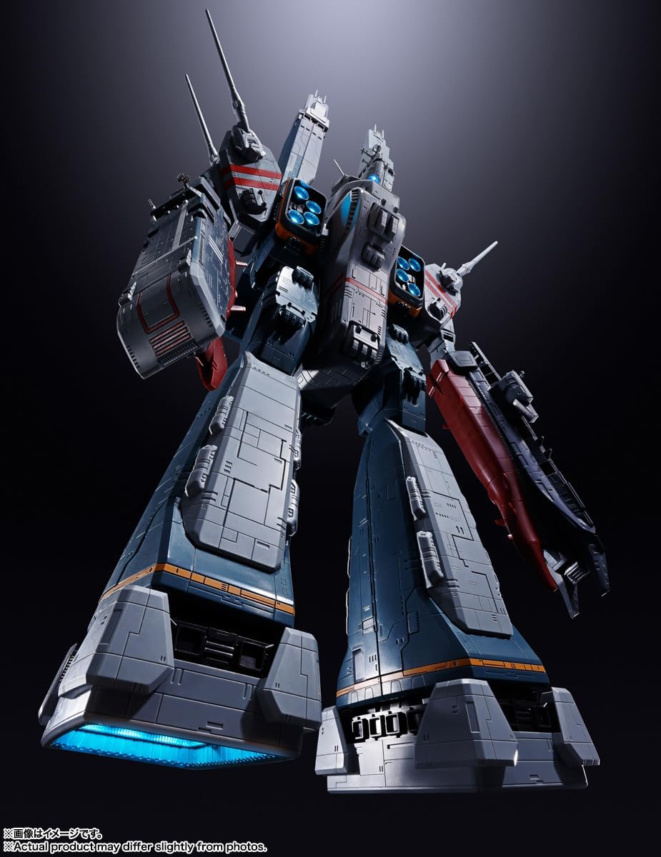 Tamashi Nations DX Chogokin Super Time Fortress Macross SDF-1 Macross, Approx. 27.6 inches (700 mm), ABS & Die-Cast Painted Action Figure