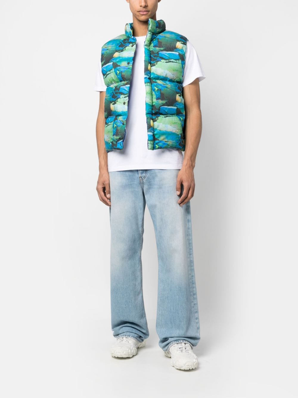 Erl ERLユニセックスプリントキルティングパフベスト織り - Image 3