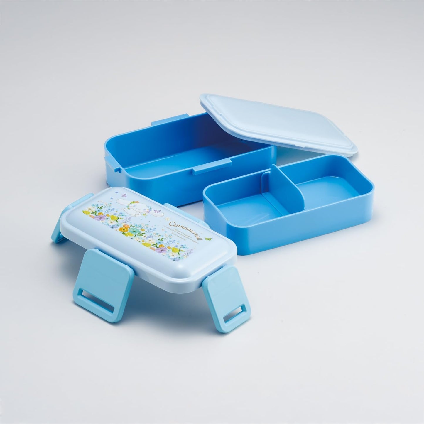 Skater PFLW4-A 2-Tier Lunch Box, 36.6 Cubic Inches (600 ml), Pastel Vibrant Watercolor Flower Pattern, Designed for Girls, Made in Japan, Sanrio Cinnamoroll