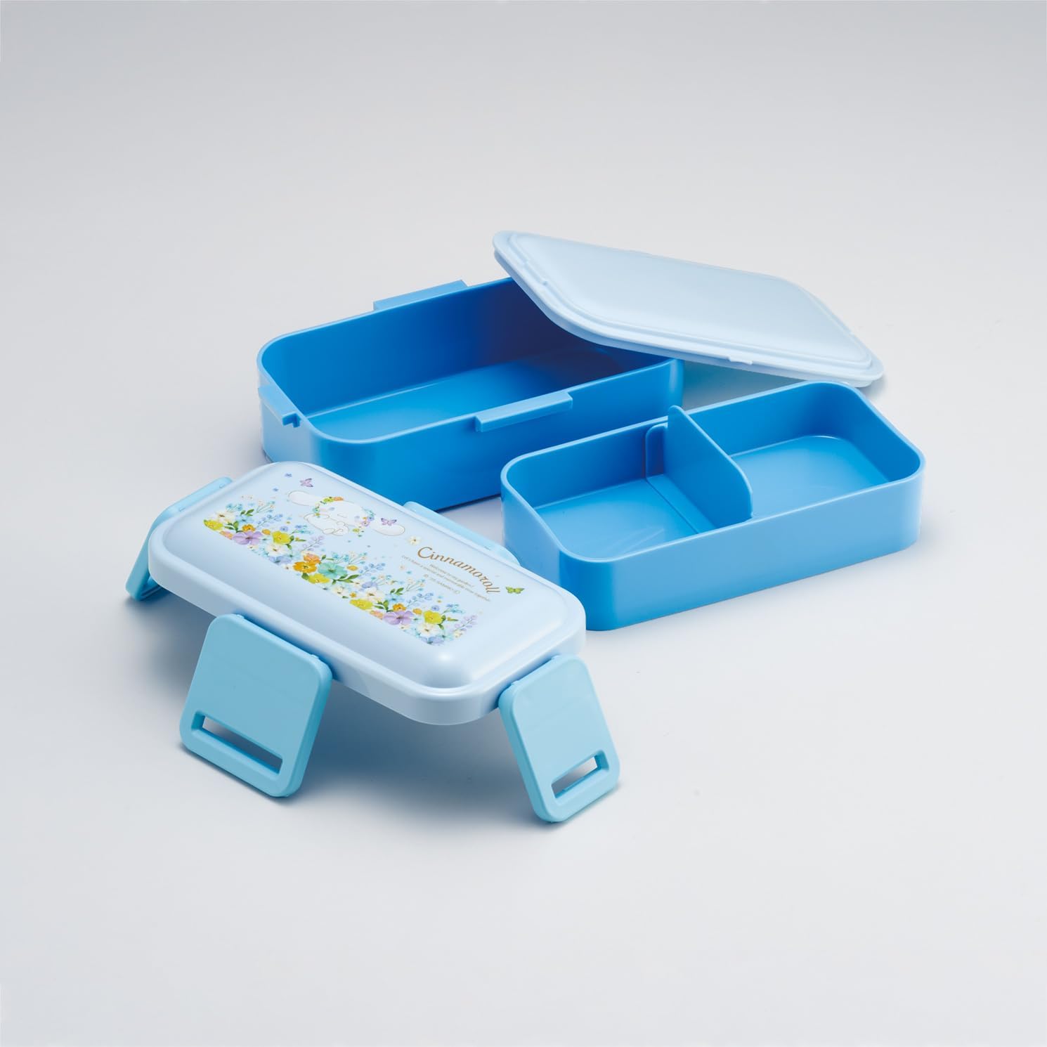 Skater PFLW4-A 2-Tier Lunch Box, 36.6 Cubic Inches (600 ml), Pastel Vibrant Watercolor Flower Pattern, Designed for Girls, Made in Japan, Sanrio Cinnamoroll
