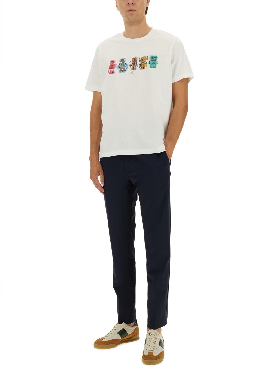 Paul PS By Paul Smith Robot Print Tシャツ - Image 3