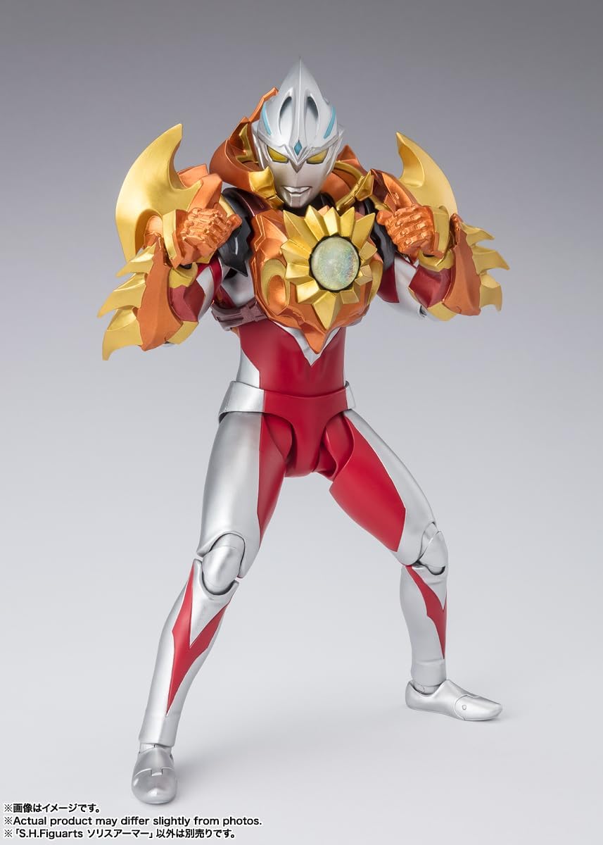 BANDAI SPIRITS S.H. Figuarts Ultraman Arc Solis Armor, Approx. 5.9 inches (150 mm), PVC & ABS, Pre-painted Action Figure