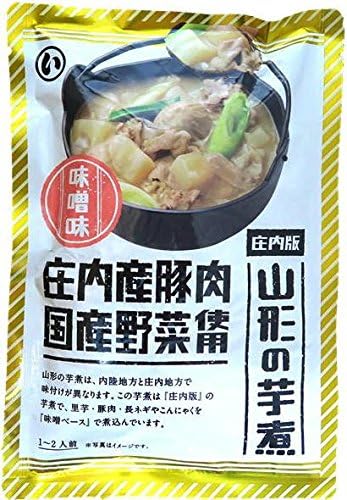 Marui Foods Yamagata Potato Boiled 2 Bag Set, Inland Edition Soy Sauce Flavor and Shonai Version Miso Flavor, 1 Bag Each (1 - 2 Servings Per Bag), Onchugen