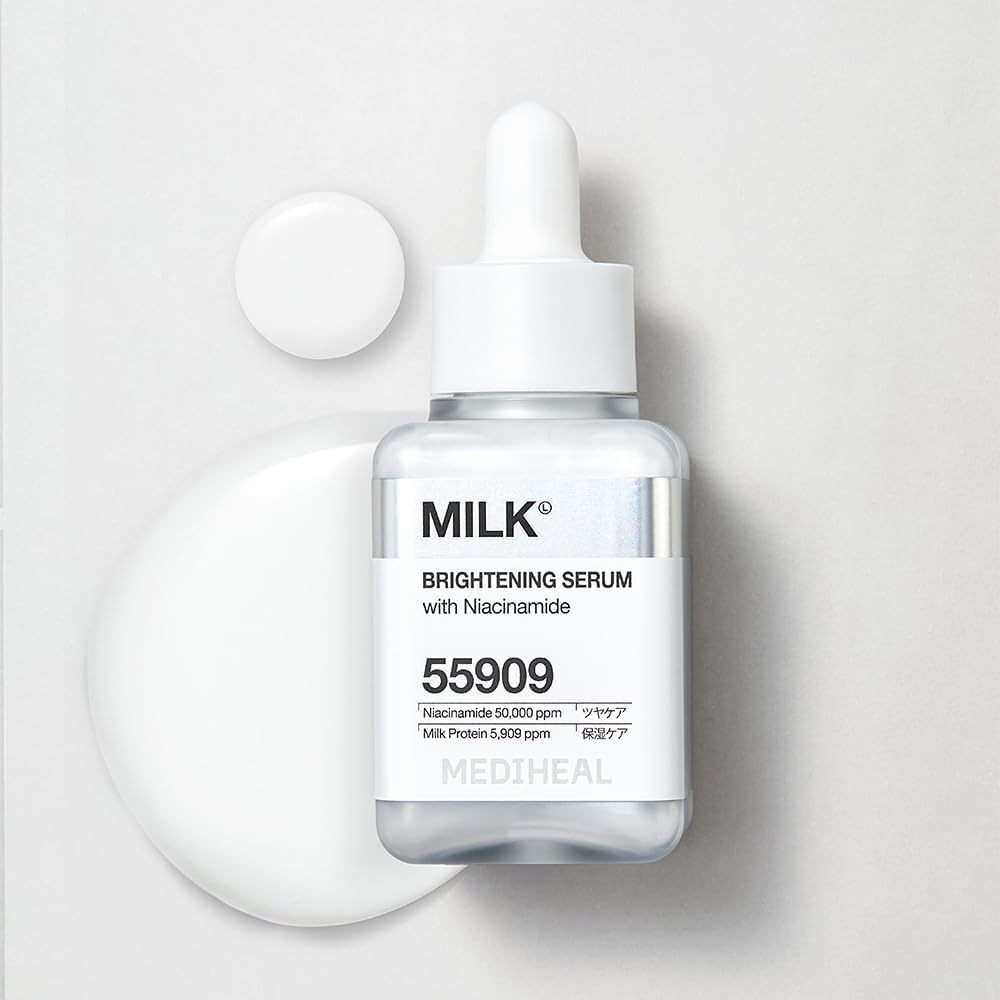 MEDIHEAL: Milk Brightening Serum, 1.5 fl oz (40 ml), Milk Brightening Serum, 1.5 fl oz (40 ml)
