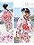 ON NISHIKI 2-Way Yukata Set, Easy to Put on Organza Belt, Top + Dress + Obi 3-piece Set, 100% Cotton, For Girls, Children, Separate Yukata 110/120/130/140