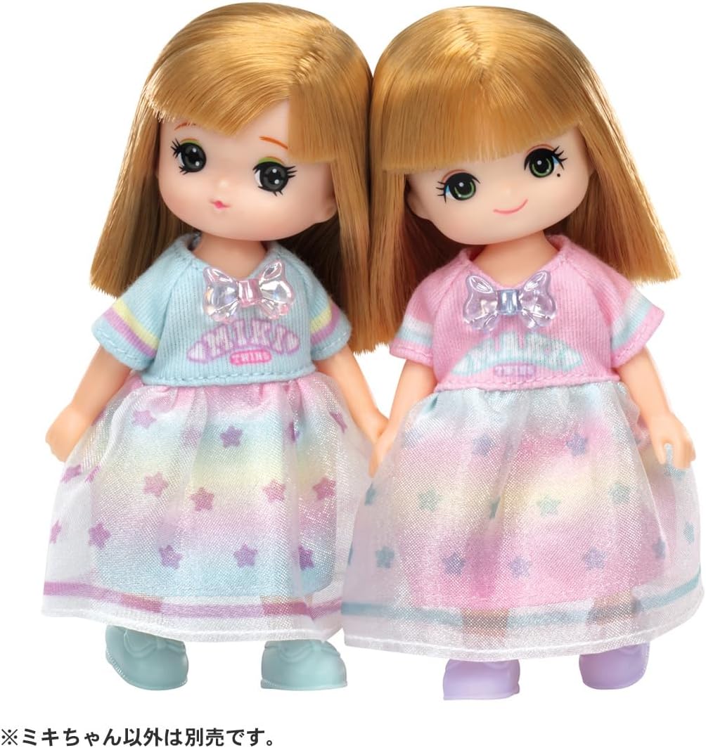 Takara Tomy Licca-chan Doll LD-21 Happy Twins Miki-chan Dress Up Play Toy For Ages 3 Years Old
