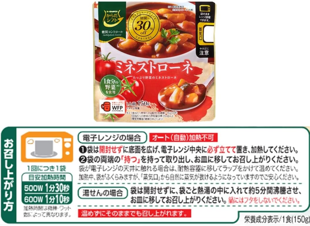 Body Shift Sugar Control Minestrone 5.3 oz (150 g) x 5 Packs