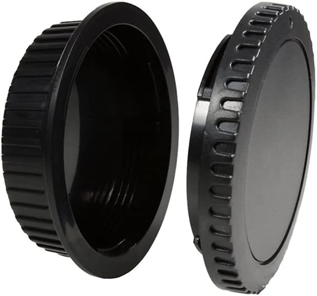 2 Pairs Audio Fan Body Cap & Lens Rear Cover for CANON EOS Series Body EF Mount EF-S Mount Lens