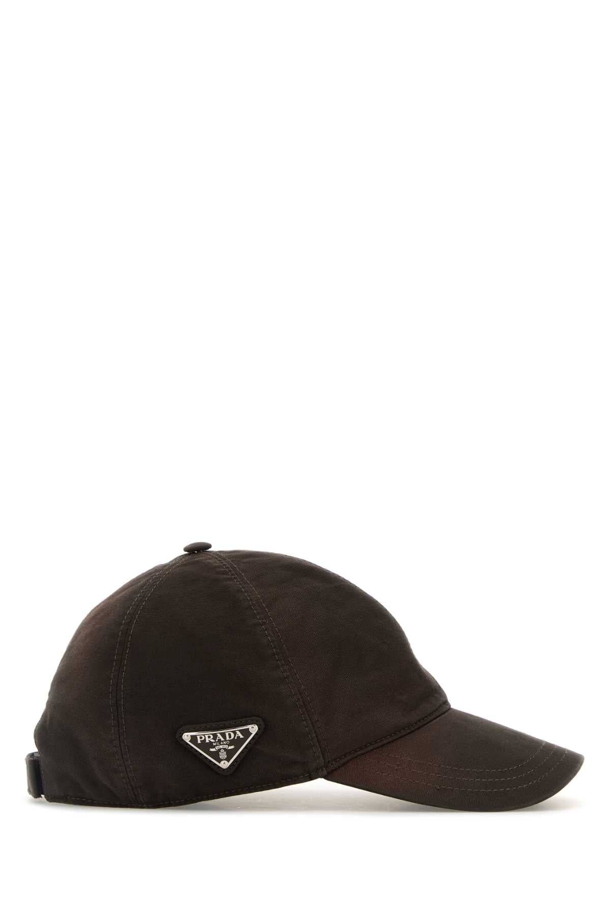 Prada プラダ ブラウン コットン ベースボール キャップ - Image 3