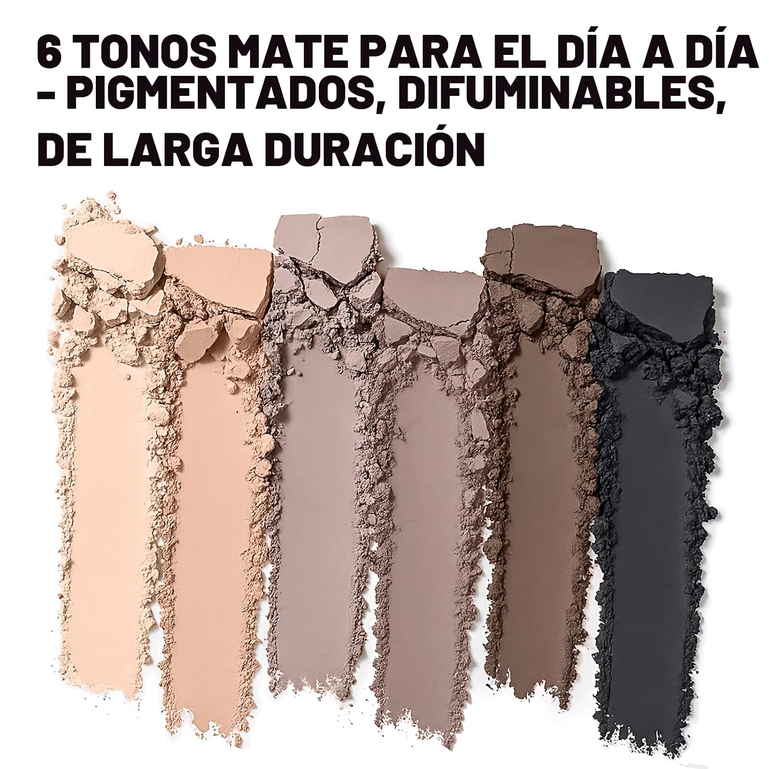 SUSIKEKI 6 Colores Mini Paleta de Sombras de Ojos Maquillaje Neutro Nude Ahumado Sombra de Ojos Taupe y Marrón Mate Paleta de Maquillaje con Espejo Altamente Pigmentado de Larga Duración Impermeable