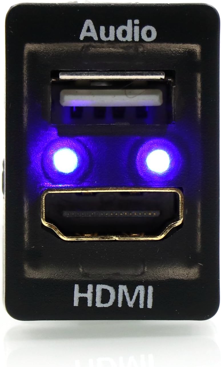 USB Input Port & HDMI Input Port Audio Relay Audio Parts Switch Port Panel for Toyota Cars