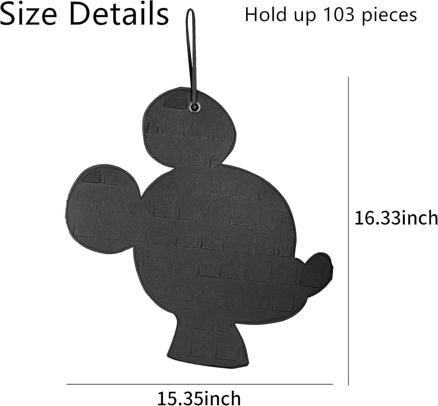 Organizador Colgante para Broche con Pin Esmaltado, Juego de Pins de Exhibición de Dibujos Animados en Forma de Ratón, Soporte de Almacenamiento para Pins de Broche (Sin Accesorios