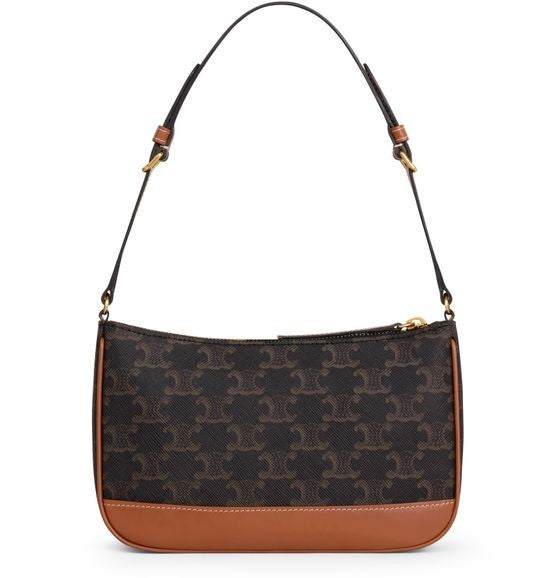 CELINE Shoulder bag in Triomphe canvas and calfskin - Image 3