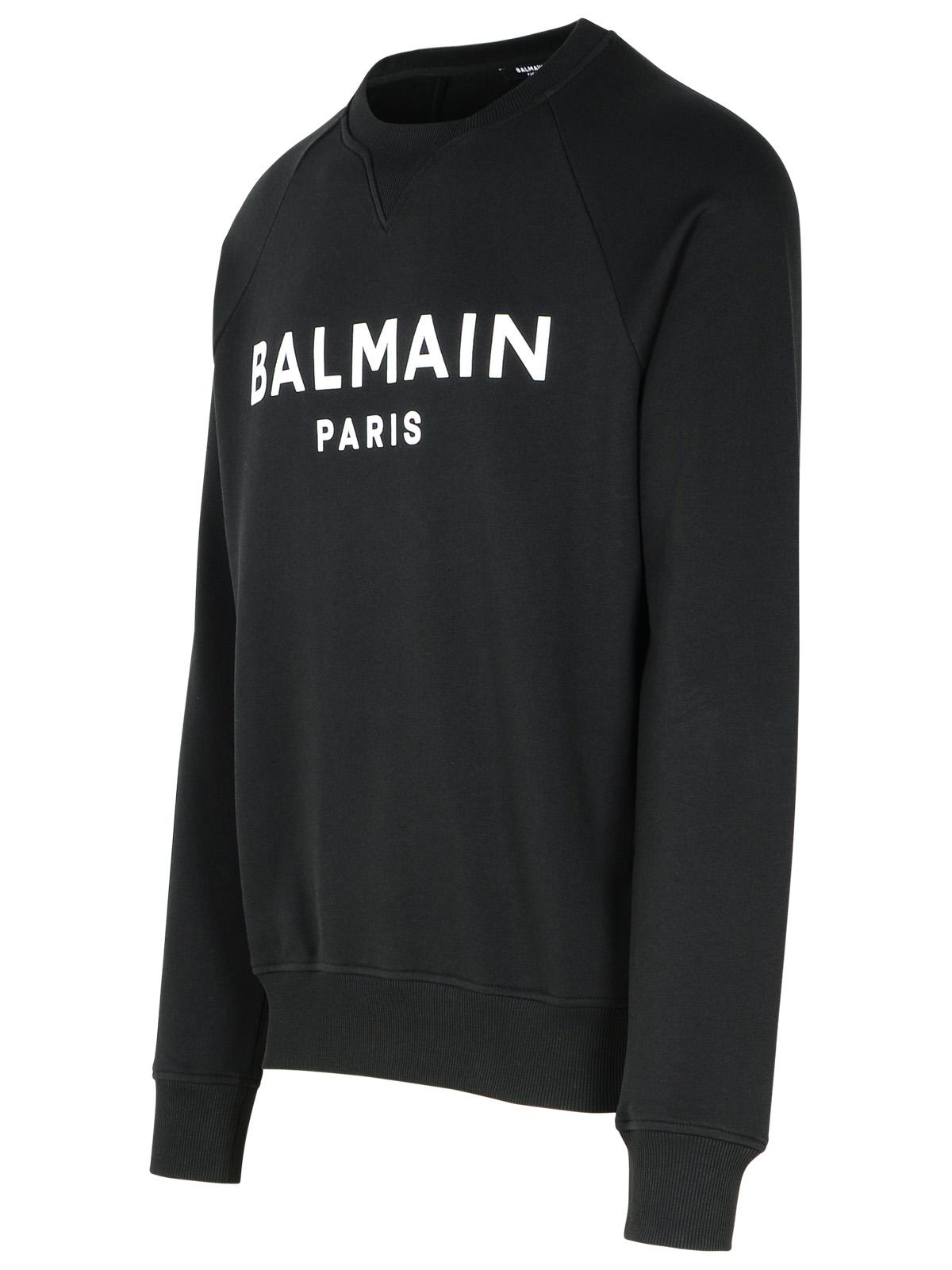 Balmain バルメインブラックコットンスウェットシャツ - Image 3