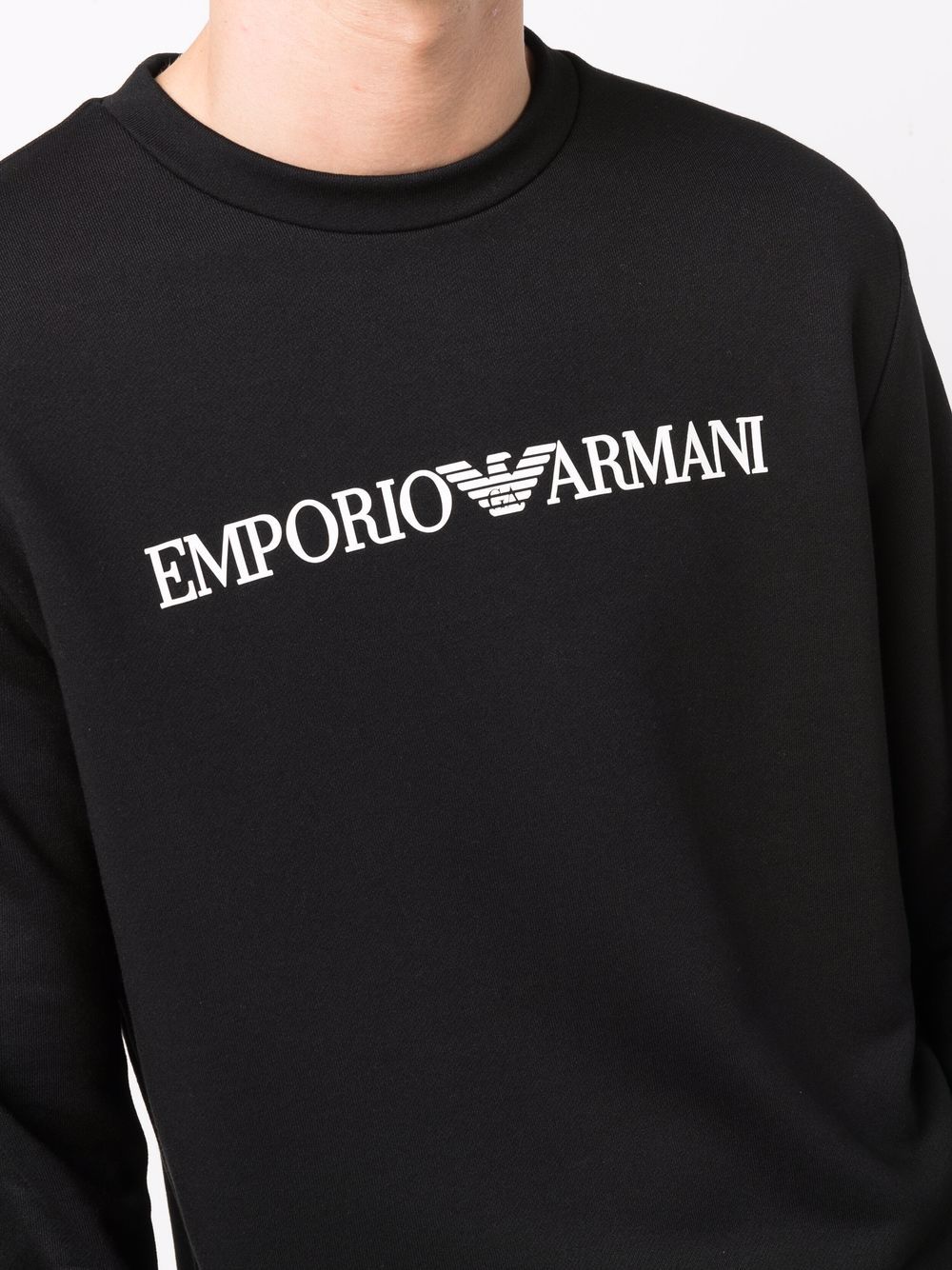 Emporio エンポリオアルマーニコットンブレンドクルーネックスウェットシャツ - Image 3
