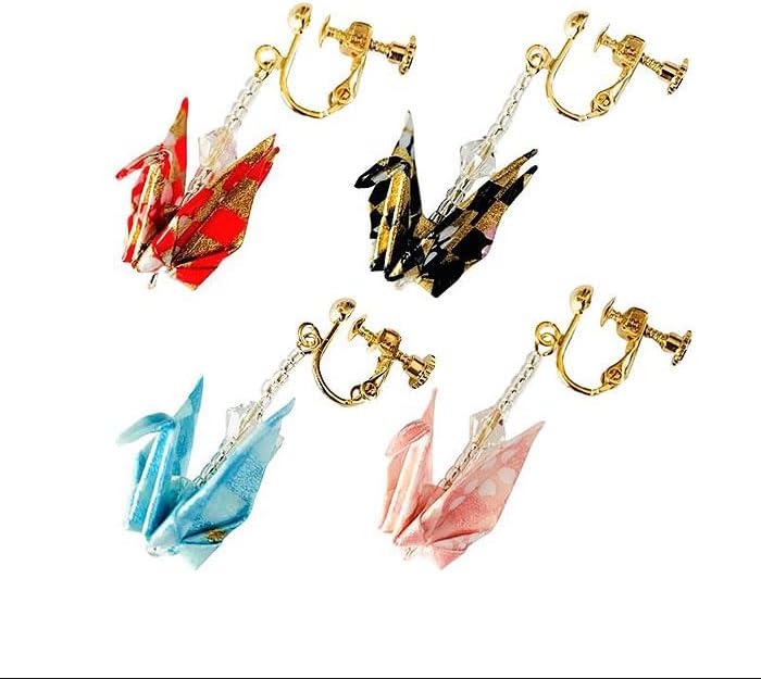 Orizuru Earrings Red