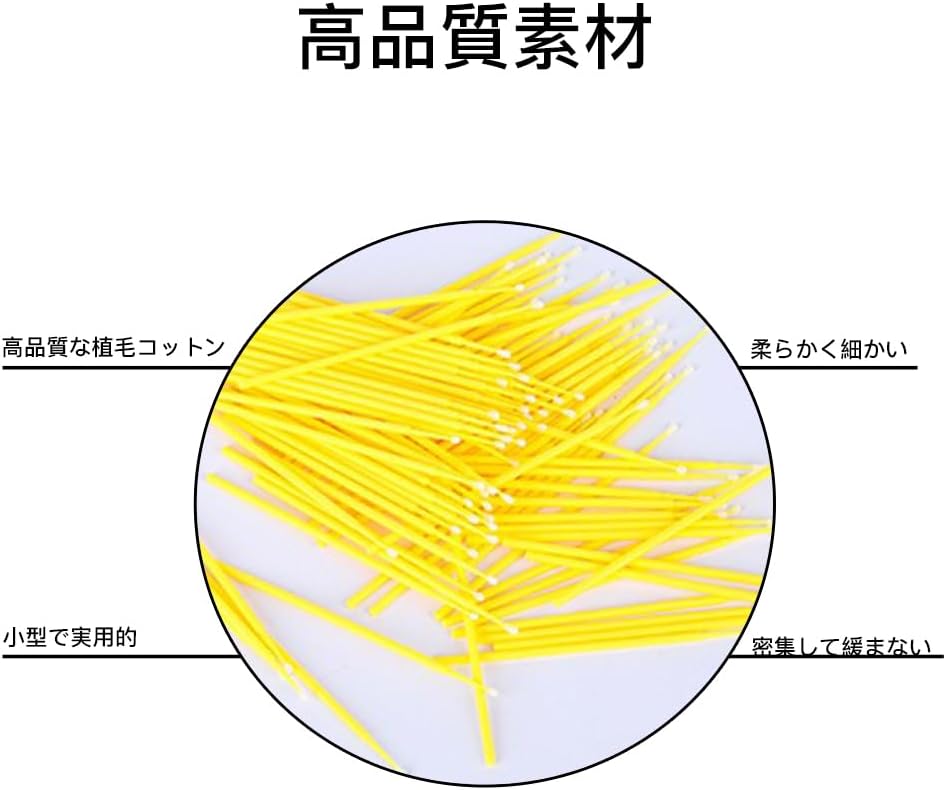 Micro Cotton Swabs, 100 Pieces Extra Fine Cotton Swabs, Micro Brush, Microstick, Disposable Makeup Brush, Eyelash Swabs, Mascara Brush, Gel Nail Painting, Eyelash Hair Growing Tools, Eyelash