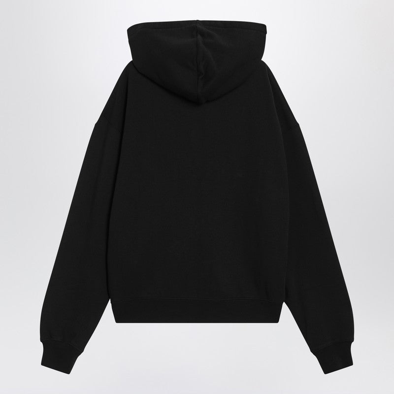 Jacquemus ジャックエマスブラックコットンジップアップパーカー - Image 3