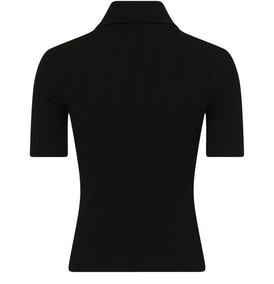 COURREGES シグネチャー リブニット ポロ - Image 3
