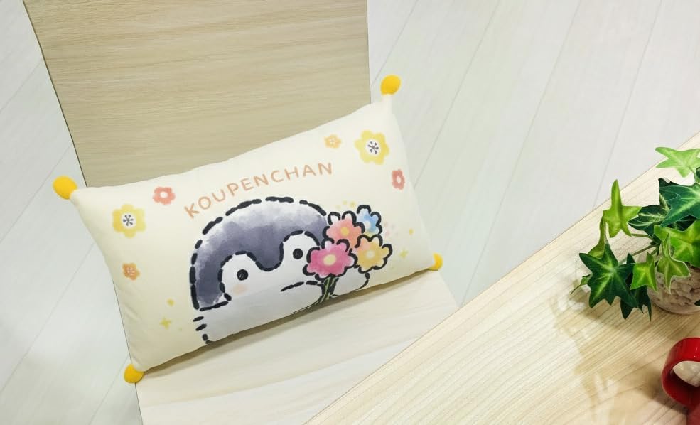 MORIPiLO 432040 Kopen-chan Mini Cushion (Toss Pillow), 9.8 x 15.7 inches (25 x 40 cm), Cute, Character Goods, Toss Cushion, Nap Pillow, Present, Yellow