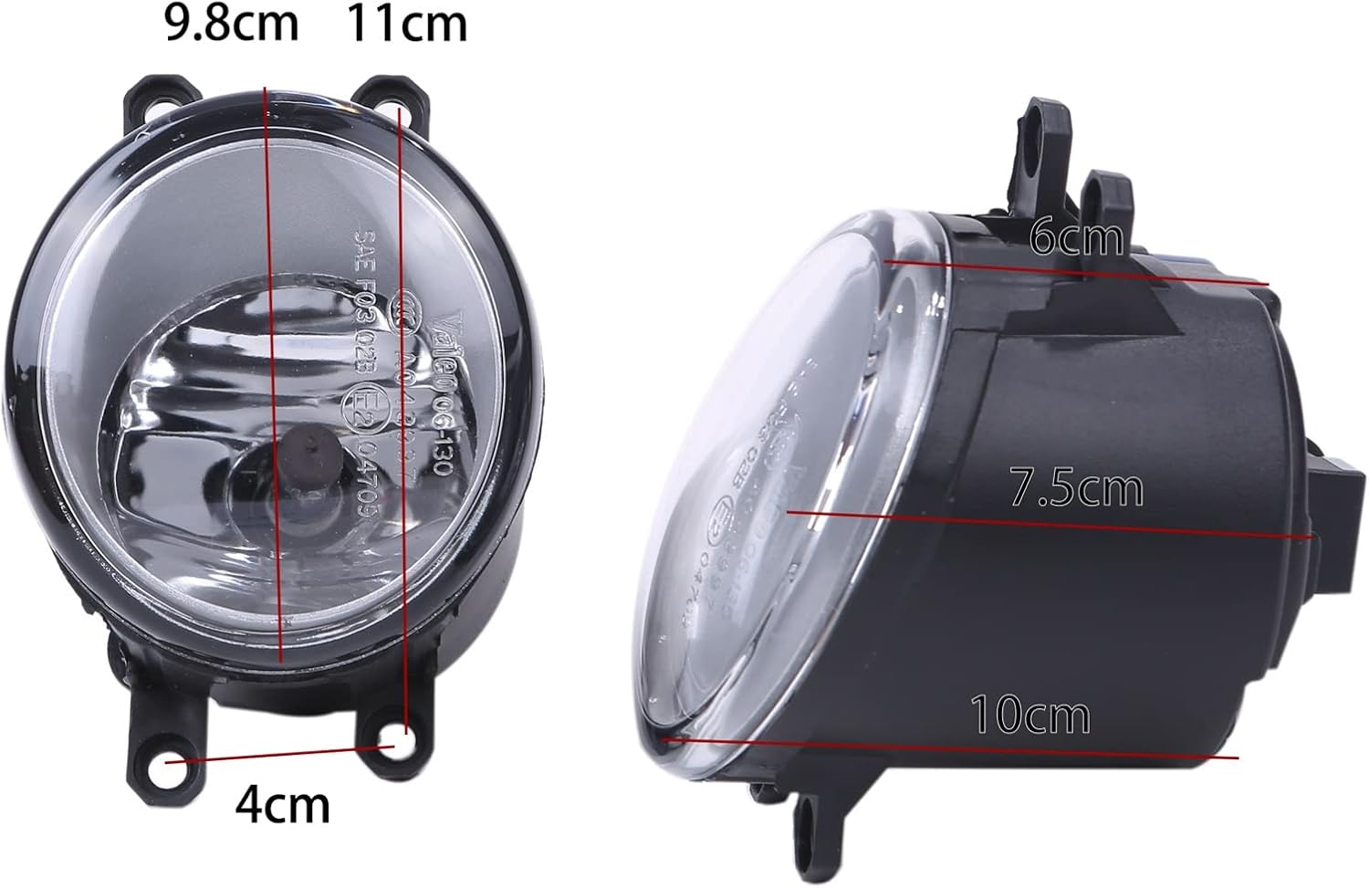 [Partools] Toyota Fog Light Unit, Genuine Replacement, LED, HID Compatible, Left and Right Set (Left and Right Set)