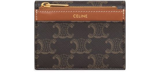 CELINE Compact wallet Triomphe in Triomphe canvas - Image 3