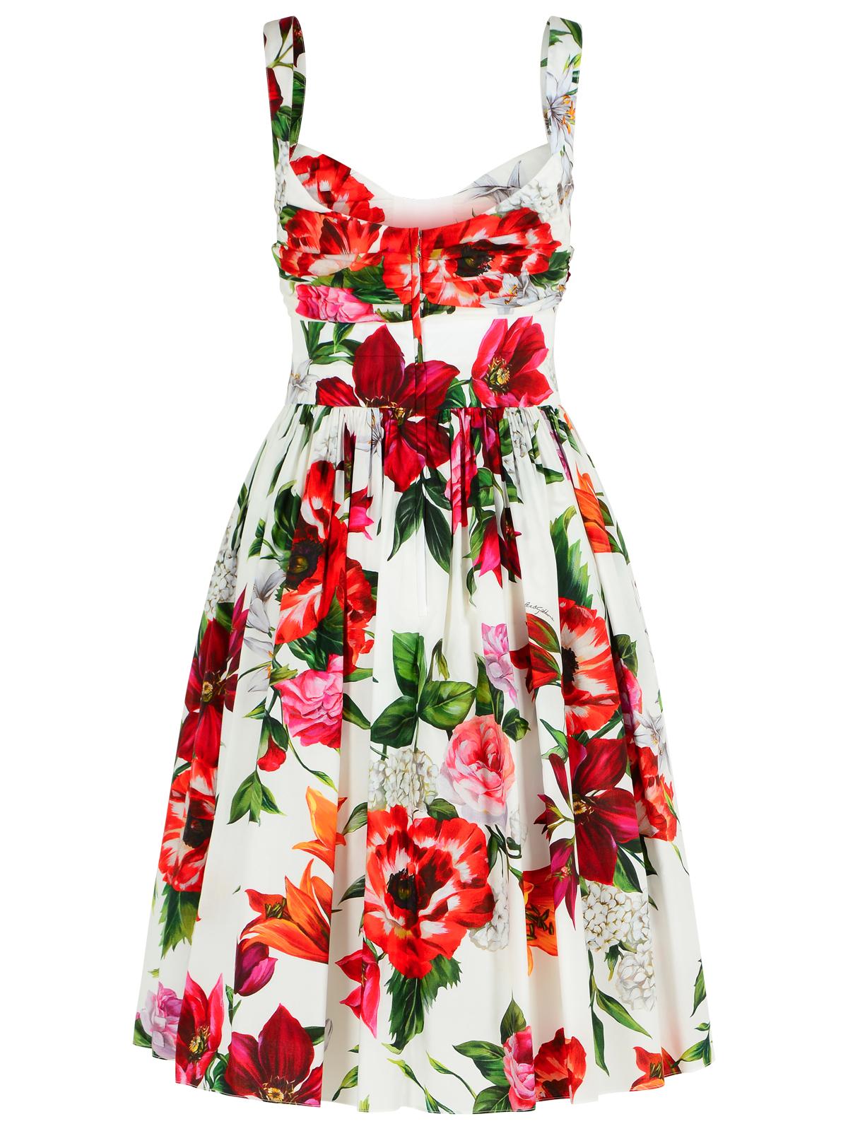 Dolce  Gabbana ドルチェ＆ガッバーナホワイトコットンポップリンドレス - Image 3